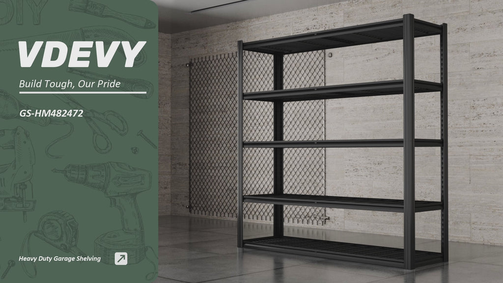 48" W Wire Mesh Shelving 5 Tier Storage Shelves